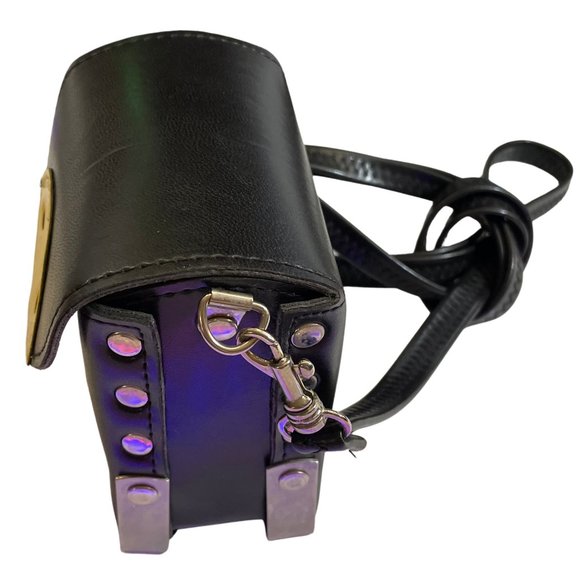 90s vintage smiley happy face trunk mini Box Purse w shoulder / crossbody strap - Picture 2 of 4